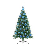 HKH Árvore de Natal Artificial Pré-Iluminada Verde em PVC