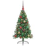 HKH Árvore de Natal Artificial Pré-Iluminada Verde em PVC