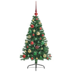 HKH Árvore de Natal Artificial Pré-Iluminada Verde em PVC