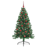 HKH Árvore de Natal Artificial Pré-Iluminada Verde em PVC