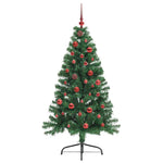 HKH Árvore de Natal Artificial Pré-Iluminada Verde em PVC