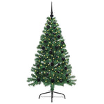HKH Árvore de Natal Artificial Pré-Iluminada Verde em PVC