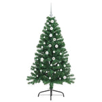 HKH Árvore de Natal Artificial Pré-Iluminada Verde em PVC