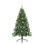 HKH Árvore de Natal Artificial Pré-Iluminada Verde em PVC
