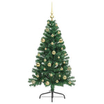 HKH Árvore de Natal Artificial Pré-Iluminada Verde em PVC