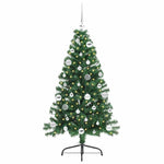 HKH Árvore de Natal Artificial Pré-Iluminada Verde em PVC