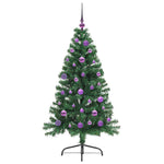 HKH Árvore de Natal Artificial Pré-Iluminada Verde em PVC