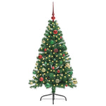 HKH Árvore de Natal Artificial Pré-Iluminada Verde em PVC