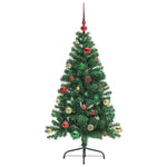HKH Árvore de Natal Artificial Pré-Iluminada Verde em PVC