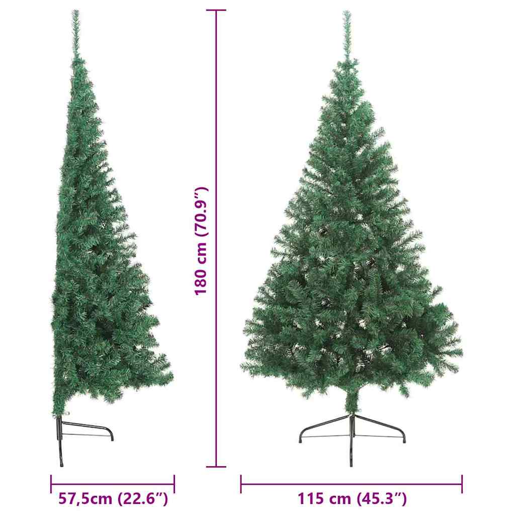 HKH Árvore de Natal Artificial Pré-Iluminada Verde em PVC