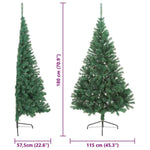 HKH Árvore de Natal Artificial Pré-Iluminada Verde em PVC