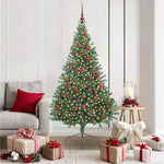 HKH Árvore de Natal Artificial Pré-Iluminada Verde em PVC
