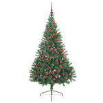 HKH Árvore de Natal Artificial Pré-Iluminada Verde em PVC