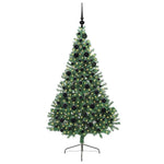 HKH Árvore de Natal Artificial Pré-Iluminada Verde em PVC