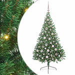 HKH Árvore de Natal Artificial Pré-Iluminada Verde em PVC