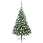 HKH Árvore de Natal Artificial Pré-Iluminada Verde em PVC