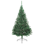 HKH Árvore de Natal Artificial Pré-Iluminada Verde em PVC