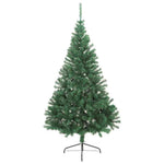 HKH Árvore de Natal Artificial Pré-Iluminada Verde em PVC