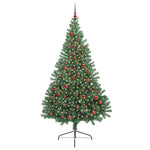 HKH Árvore de Natal Artificial Pré-Iluminada Verde em PVC