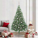 HKH Árvore de Natal Artificial Pré-Iluminada Verde em PVC