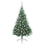 HKH Árvore de Natal Artificial Pré-Iluminada Verde em PVC