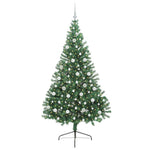HKH Árvore de Natal Artificial Pré-Iluminada Verde em PVC