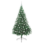 HKH Árvore de Natal Artificial Pré-Iluminada Verde em PVC