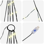 HKH Árvore de Natal LED com 112 Leds Branco Quente em Metal