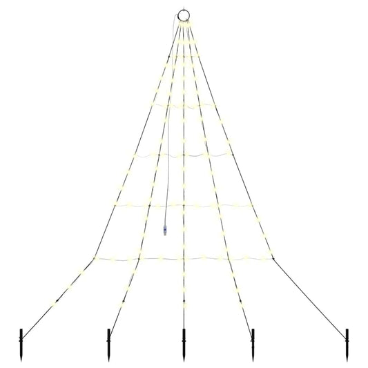 HKH Árvore de Natal LED com 112 Leds Branco Quente em Metal