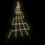 HKH Árvore de Natal LED com 112 Leds Branco Quente em Metal