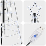 HKH Árvore de Natal LED com 390 Leds Branco Frio em Ferro