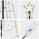 HKH Árvore de Natal LED com 390 Leds Colorido em Ferro