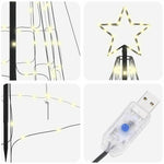 HKH Árvore de Natal LED com 800 Leds Branco Quente em Ferro
