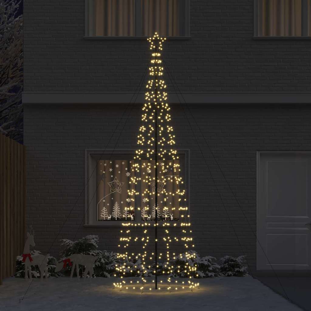 HKH Árvore de Natal LED com 800 Leds Branco Quente em Ferro
