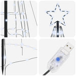 HKH Árvore de Natal LED com 800 Leds Branco Frio em Ferro