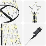 HKH Árvore de Natal LED Branco Quente em Metal