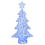 HKH Árvore de Natal com 160 LED em Acrílo - Azul