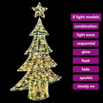 HKH Árvore de Natal com 120 LED em PET - Branco Quente