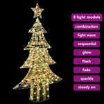 HKH Árvore de Natal com 160 LED em PET - Branco Quente