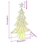 HKH Árvore de Natal com 160 LED em PET - Branco Quente