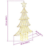 HKH Árvore de Natal com 160 LED em PET - Branco Quente