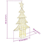 HKH Árvore de Natal com 240 LED em PET - Branco Quente