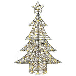 HKH Árvore de Natal com 120 LED em Vime - Branco Quente