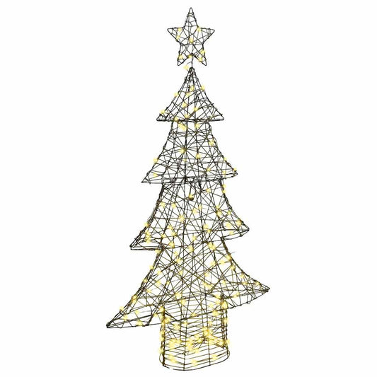 HKH Árvore de Natal com 160 LED em Vime - Branco Quente