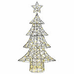 HKH Árvore de Natal com 160 LED em Vime - Branco Quente