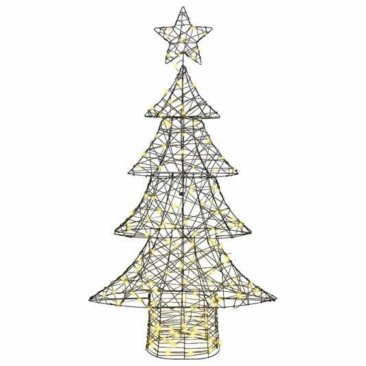 HKH Árvore de Natal com 160 LED em Vime - Branco Quente