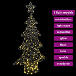 HKH Árvore de Natal com 160 LED em Vime - Branco Quente