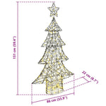 HKH Árvore de Natal com 160 LED em Vime - Branco Quente