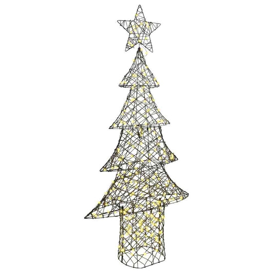 HKH Árvore de Natal com 240 LED em Vime - Branco Quente