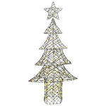 HKH Árvore de Natal com 240 LED em Vime - Branco Quente